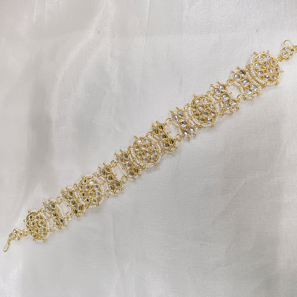 Darshana Jewels Gold Plated Kundan Stone Sheeshphool