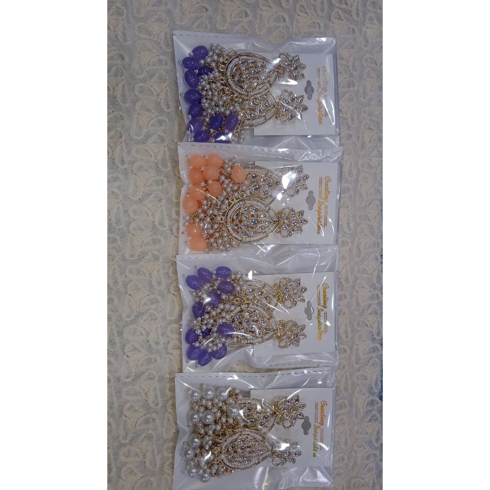 Akruti Collection Gold Plated Dangler Earrings