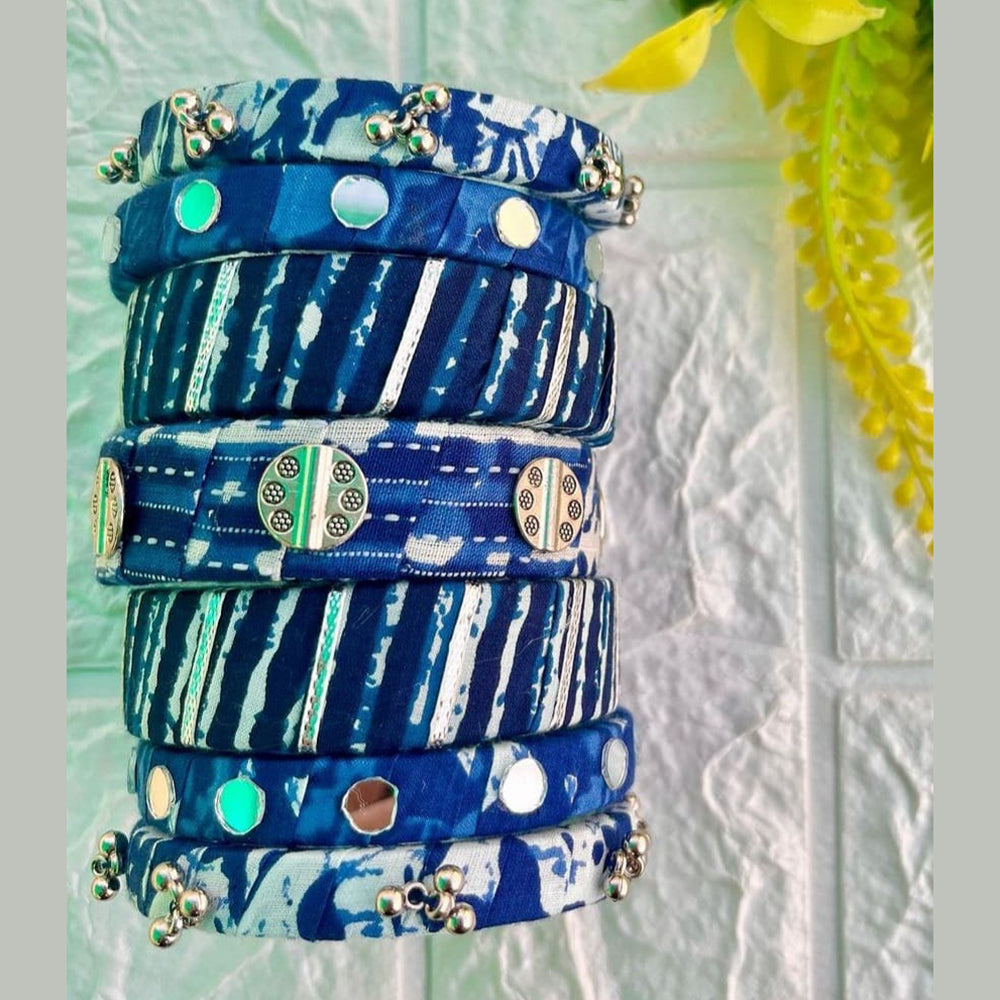 Shrijicreation Oxidised Plated Cloth Bangles Set