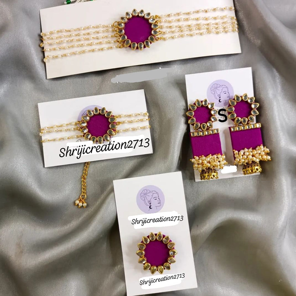 Shrijicreation Gold Plated Handmade Combo Necklace Set