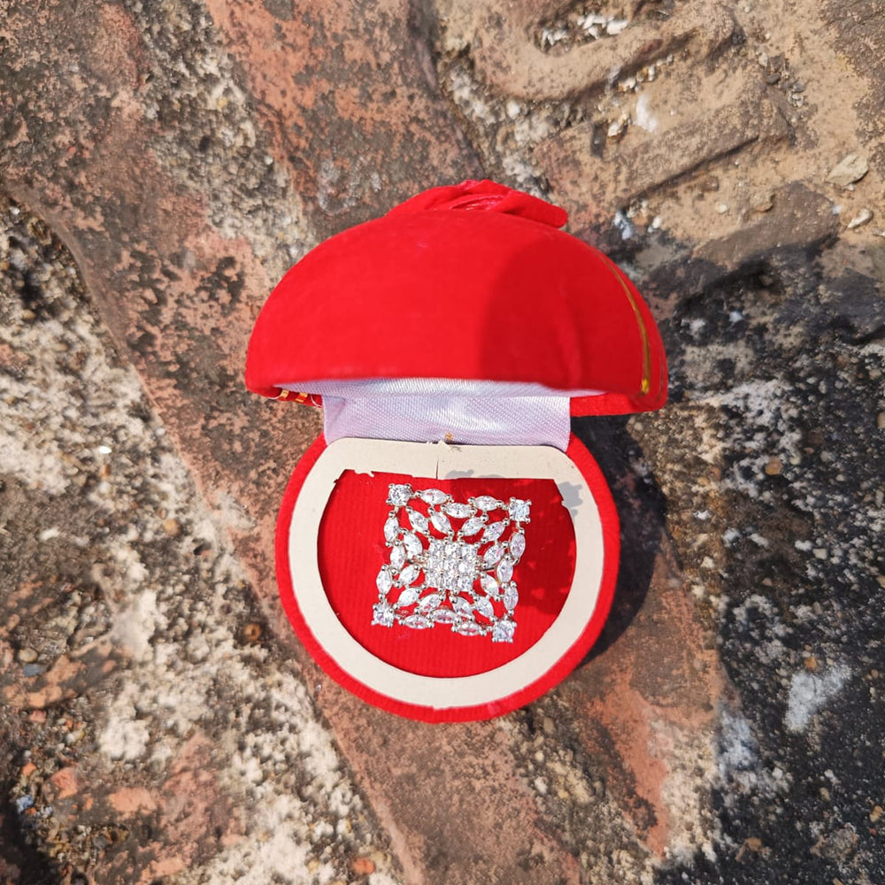 BK Fashion Silver Plated AD Ring