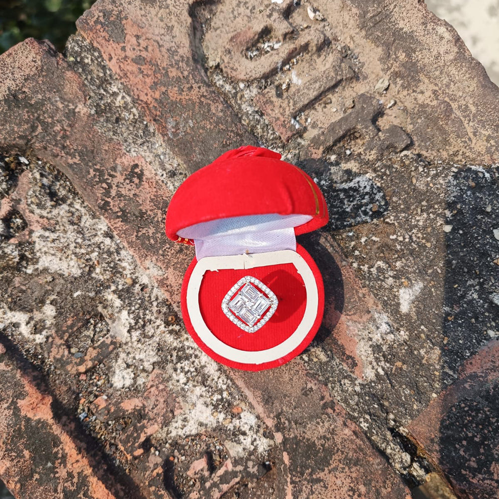 BK Fashion Silver Plated AD Ring