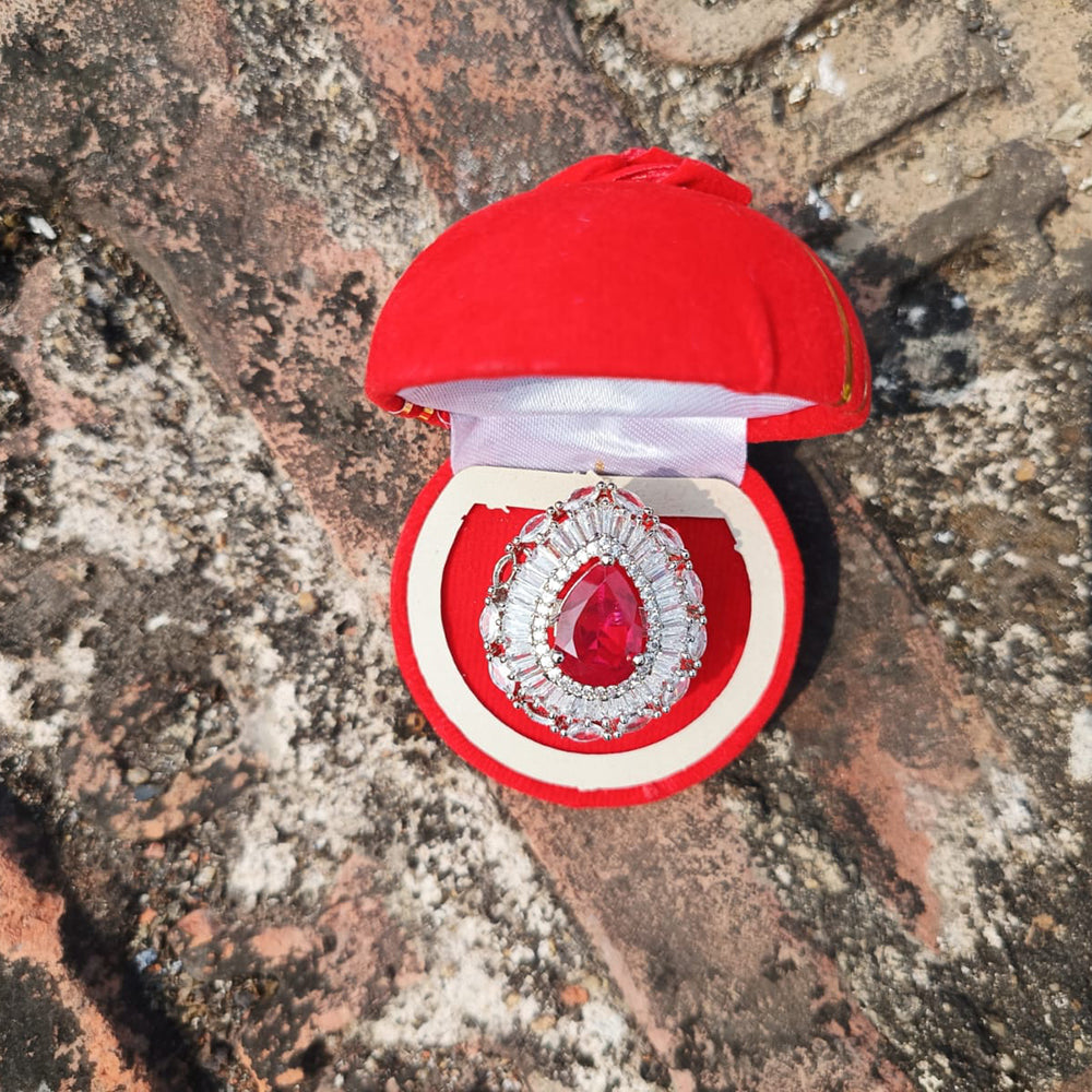 BK Fashion Silver Plated AD Ring