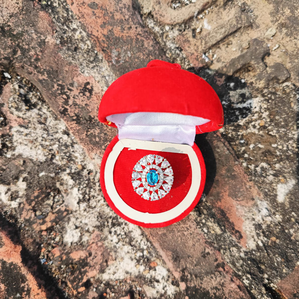 BK Fashion Silver Plated AD Ring