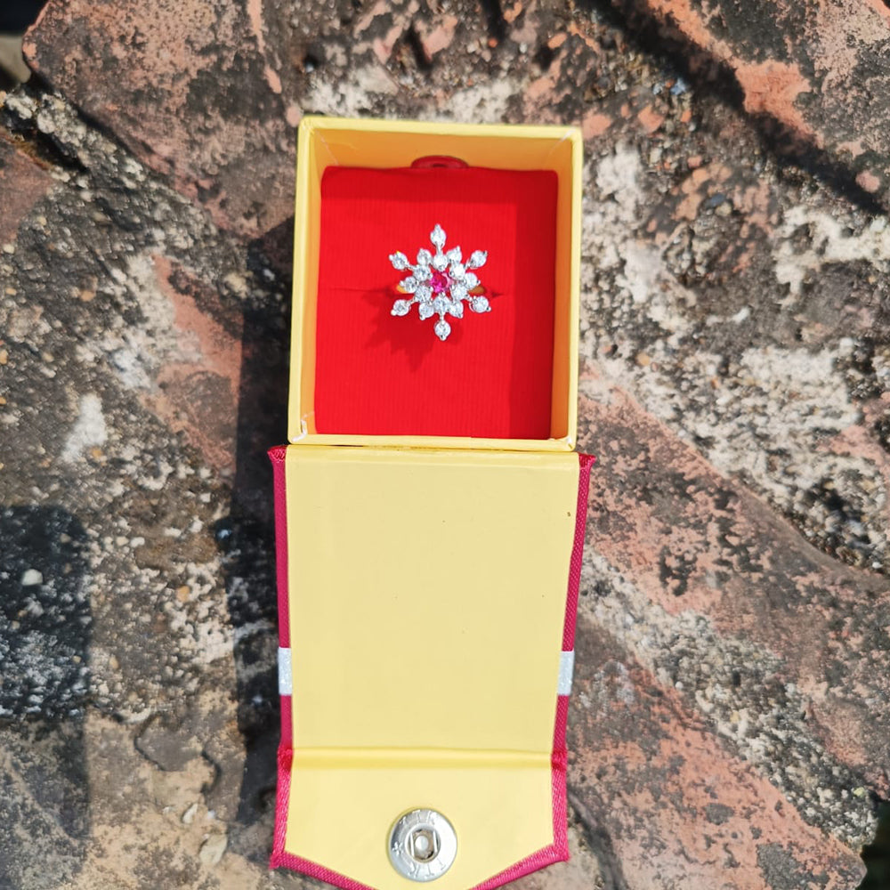 BK Fashion Silver Plated AD Ring