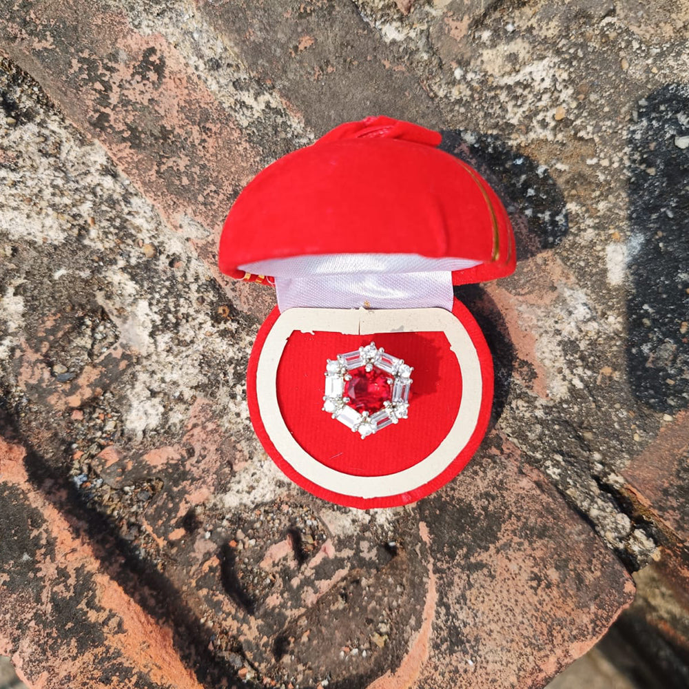 BK Fashion Silver Plated AD Ring