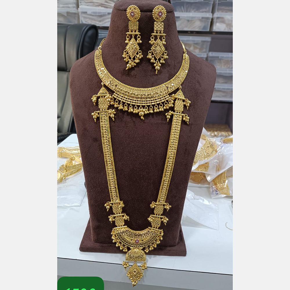 Sunrise Gold Forming Long Necklace Set