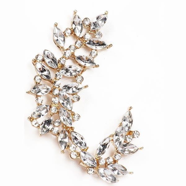 Urthn Gold Plated White Austrian Stone Ear Cuff - 1302510