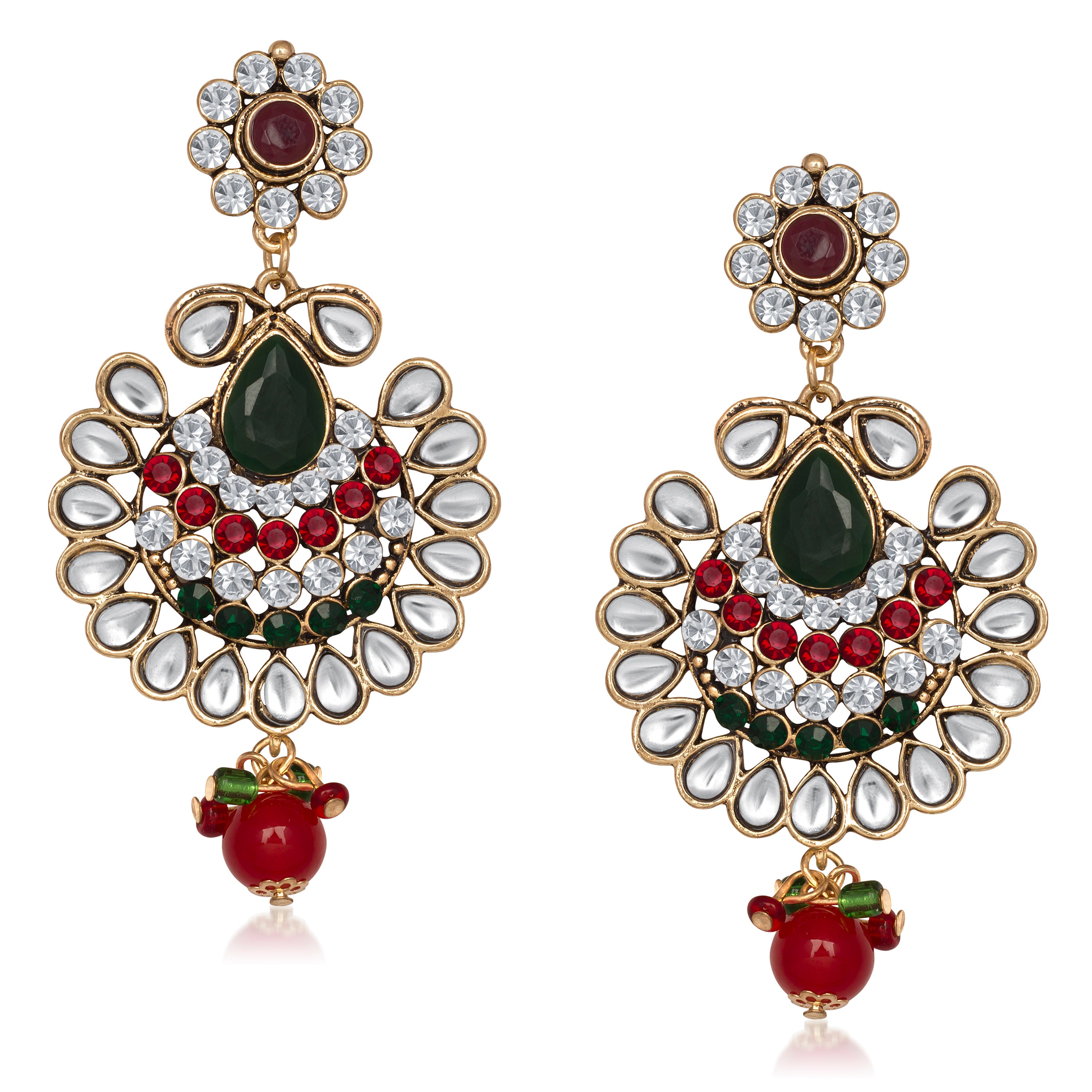 Amina Creation Gold Plated Dangler Earrings