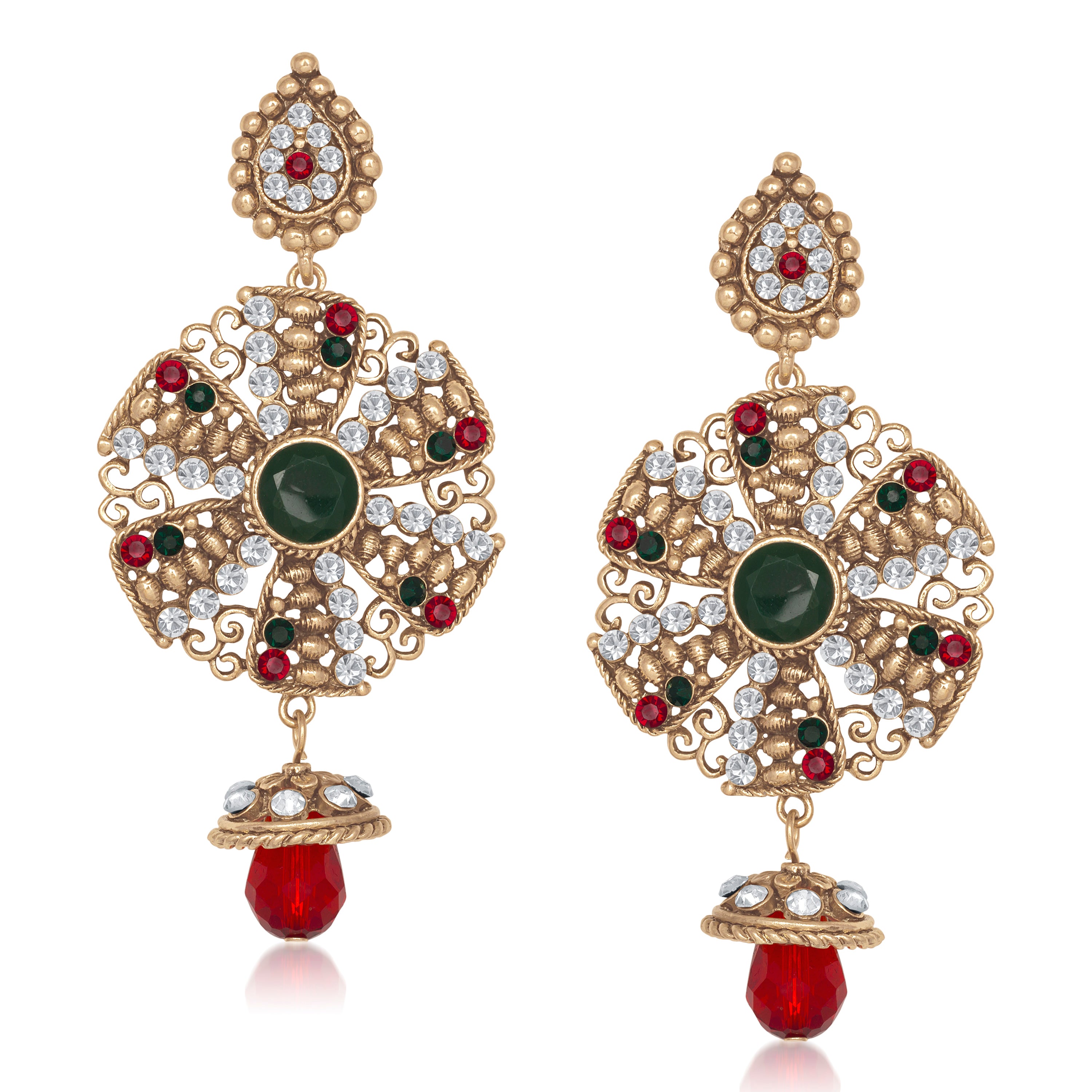 Amina Creation Gold Plated Dangler Earrings