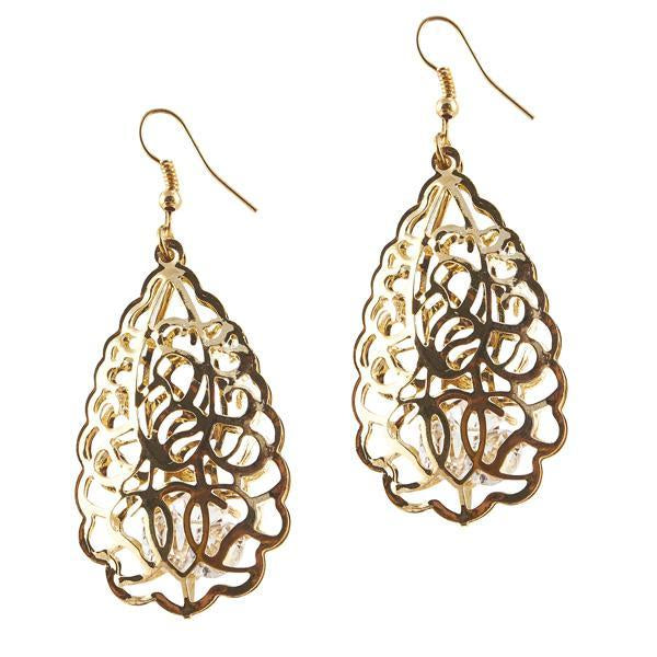 The99Jewel Austrian Stone Gold Plated Dangler Earrings - 1306430