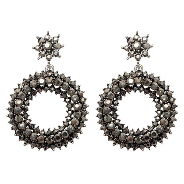 Jeweljunk Marcasite Stone Dangler Earrings - 1307743A
