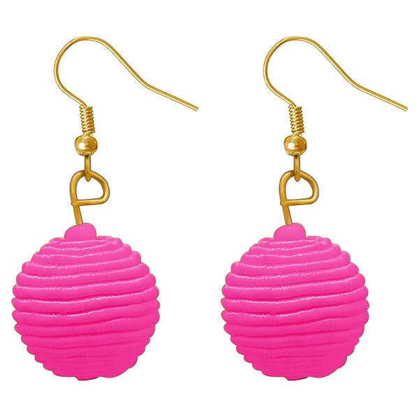 Jeweljunk Pink Thread Dangler Earrings - 1308358C