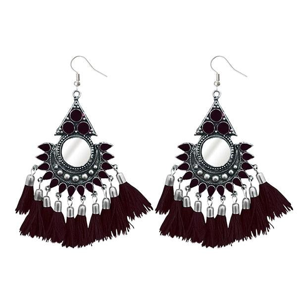Jeweljunk Thread Meenakari Afghani Tassel Earrings - 1308375H
