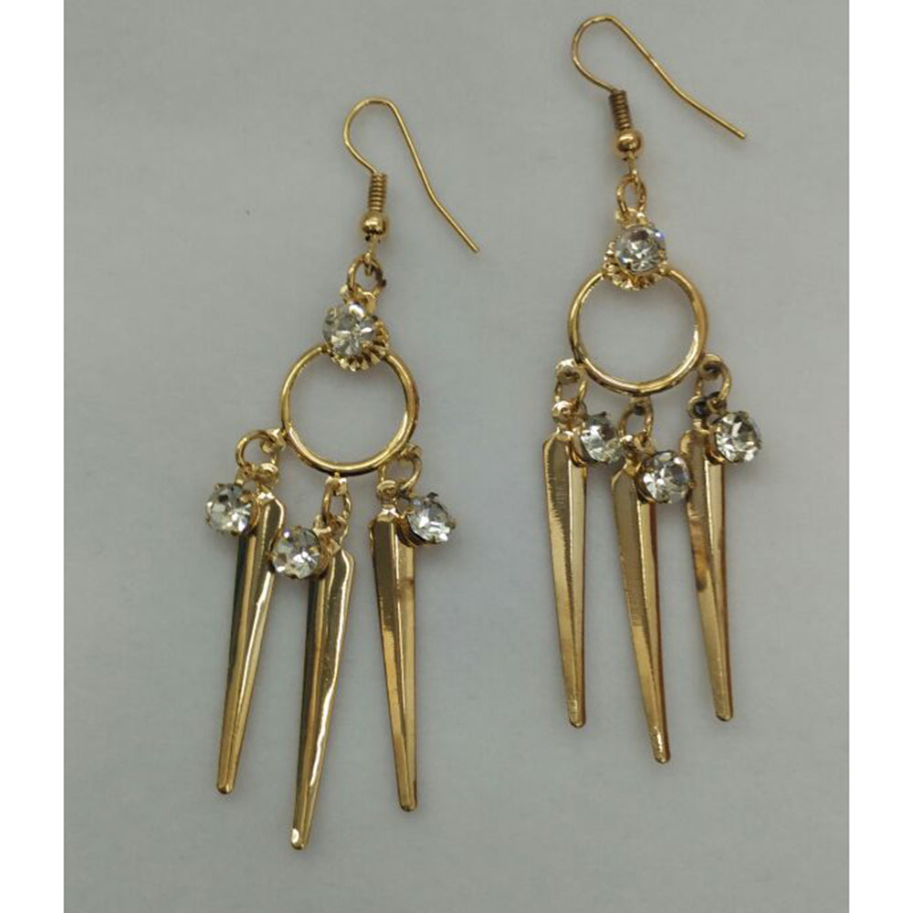 Urthn Gold Plated Austrain Stone Dangler Earrings