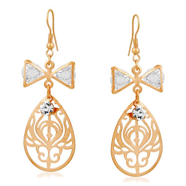 Urthn Austrian Stone Gold Plated Dangler Earrings - 1310609