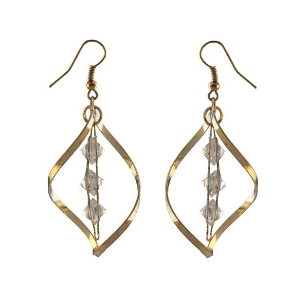 Urthn Gold Plated Austrian Stone Dangler Earrings - 1310649B