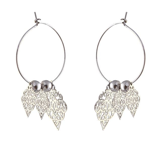 Urthn Silver Plated Hoop Earrings - 1310653B