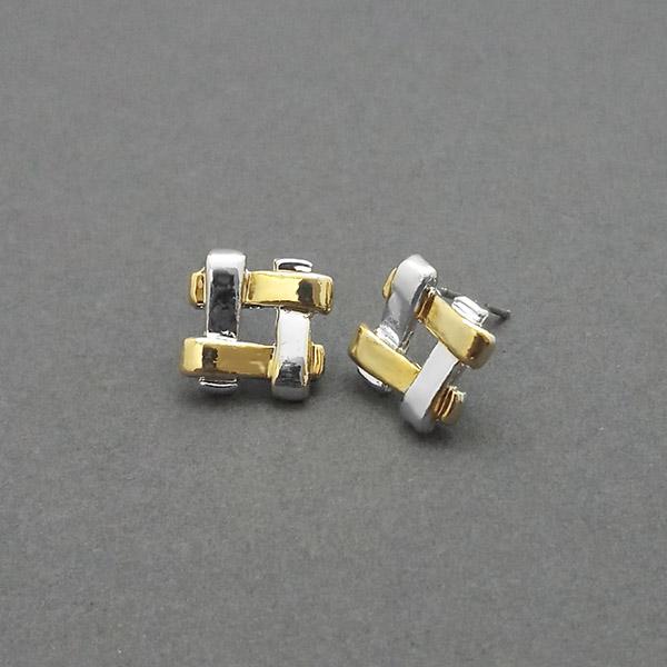 Urthn 2 Tone Plated Assorted Stud Earrings - 1310727