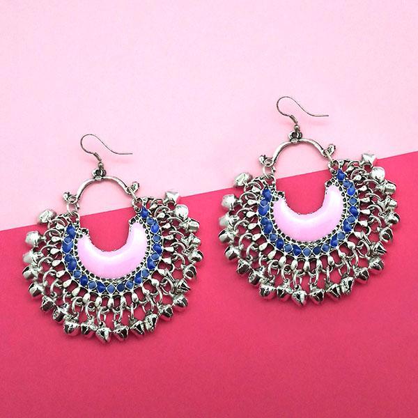 Jeweljunk Blue Meenakari Afghani Earrings - 1311053K