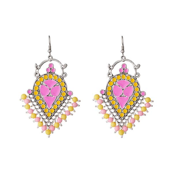 Jeweljunk Meenakari Beads Afghani Earrings - 1311213D