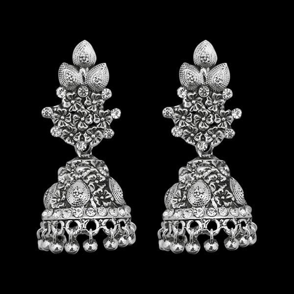 Jeweljunk Oxidised Beads Drop DanglerJhumki Earrings - 1311267