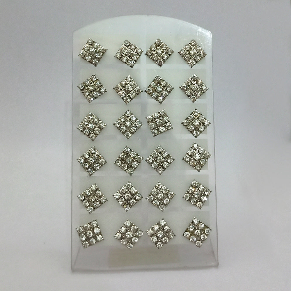 14Fashions Set of 12 Austrian Stone Stud Earrings Combo