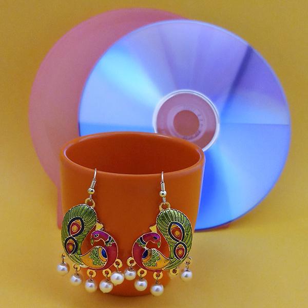 Urthn Fashions Green Meenakari Earrings - 1314405
