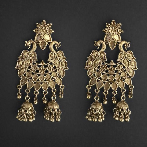 Jeweljunk Gold Plated Afghani Dangler Earrings - 1314860B