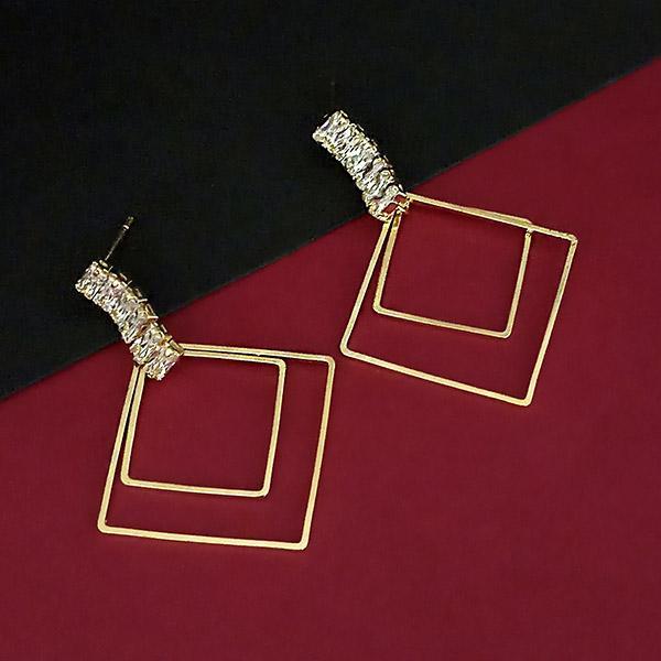 Urthn AD Stone Gold Plated Dangler Earrings - 1315802A