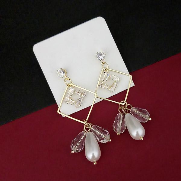 Urthn AD Stone Gold Plated Dangler Earrings - 1315805A