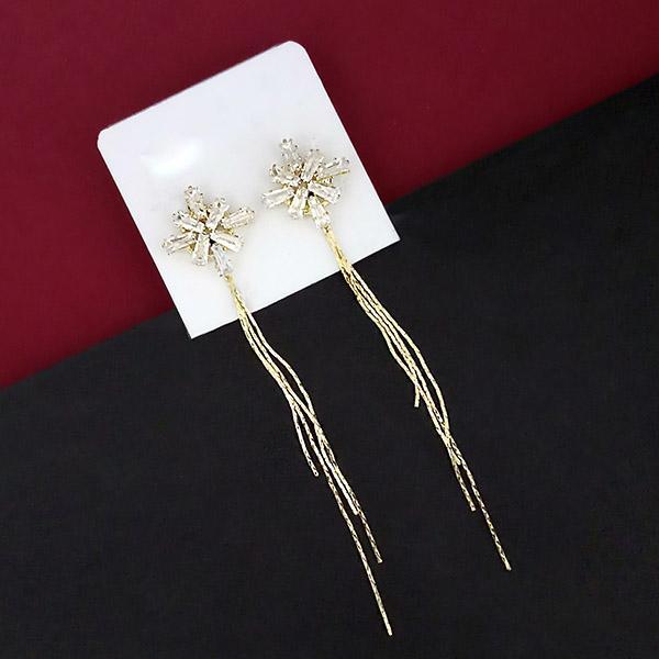 Urthn Gold Plated AD Stone Dangler Earrings - 1315823A