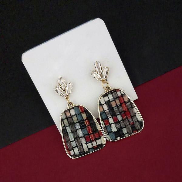 Urthn AD Stone Gold Plated Dangler Earrings - 1315824B