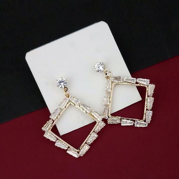 Urthn AD Stone Gold Plated Dangler Earrings - 1315849A