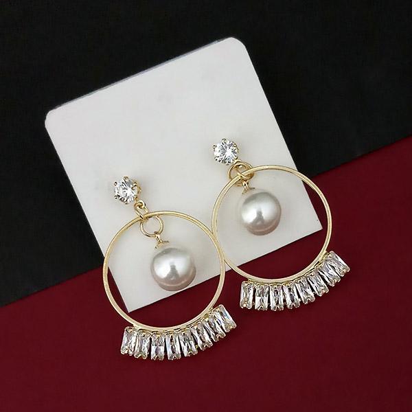 Urthn Gold Plated AD Stone Dangler Earrings - 1315854A