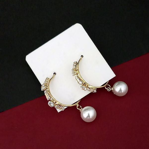 Urthn AD Stone Gold Plated Dangler Earrings - 1315866A