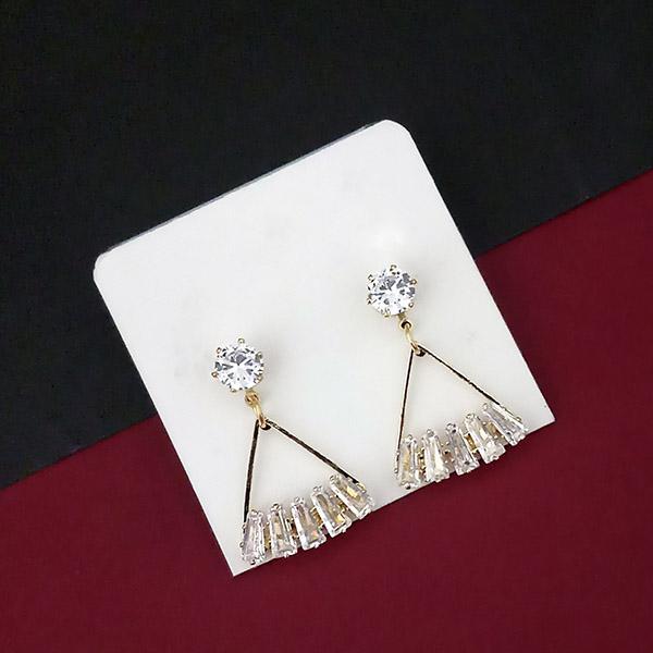 Urthn AD Stone Gold Plated Dangler Earrings - 1315874
