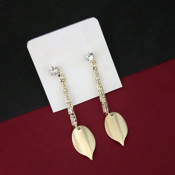 Urthn AD Stone Gold Plated Dangler Earrings - 1315879