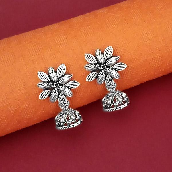 Jeweljunk Oxidised Plated Jhumki Earrings - 1316009