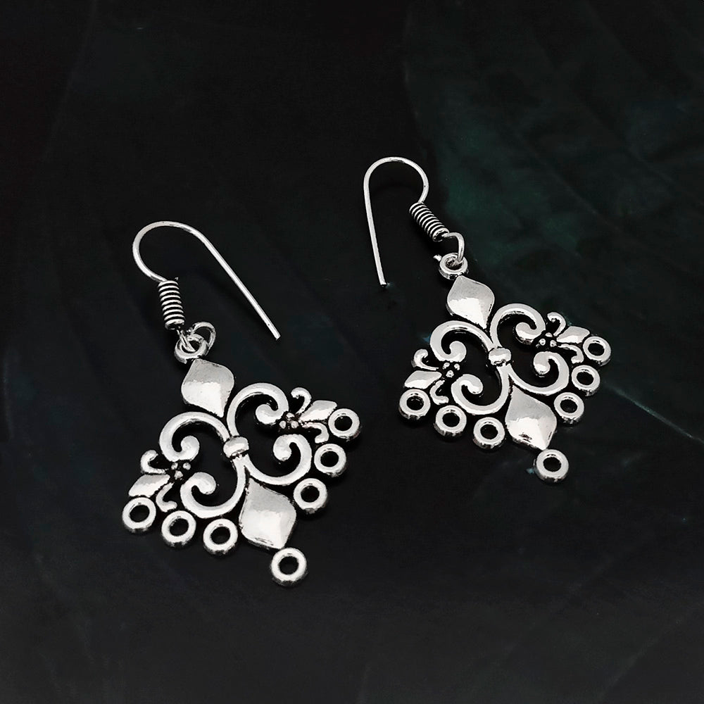 Jeweljunk Silver Plated Dangler Earrings