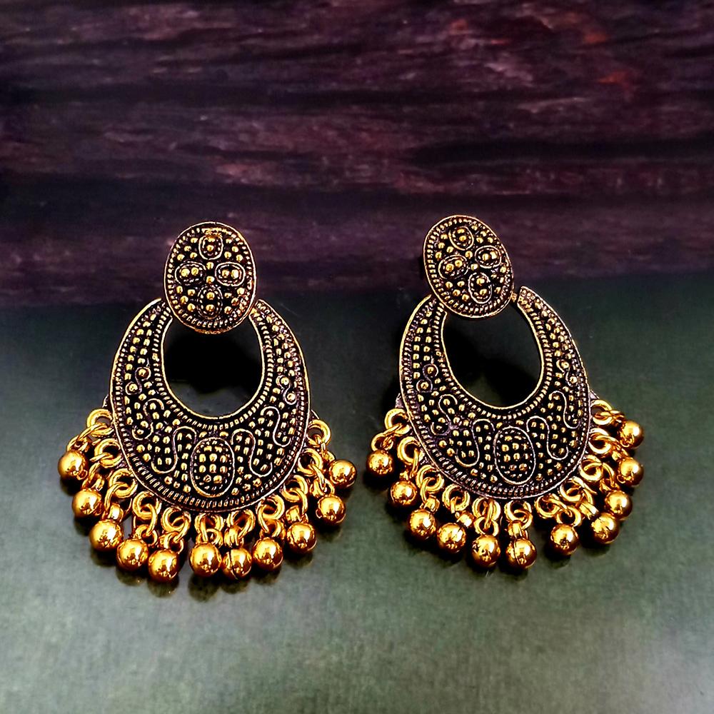 Woma Gold Plated Dangler Earrings - 1318236A