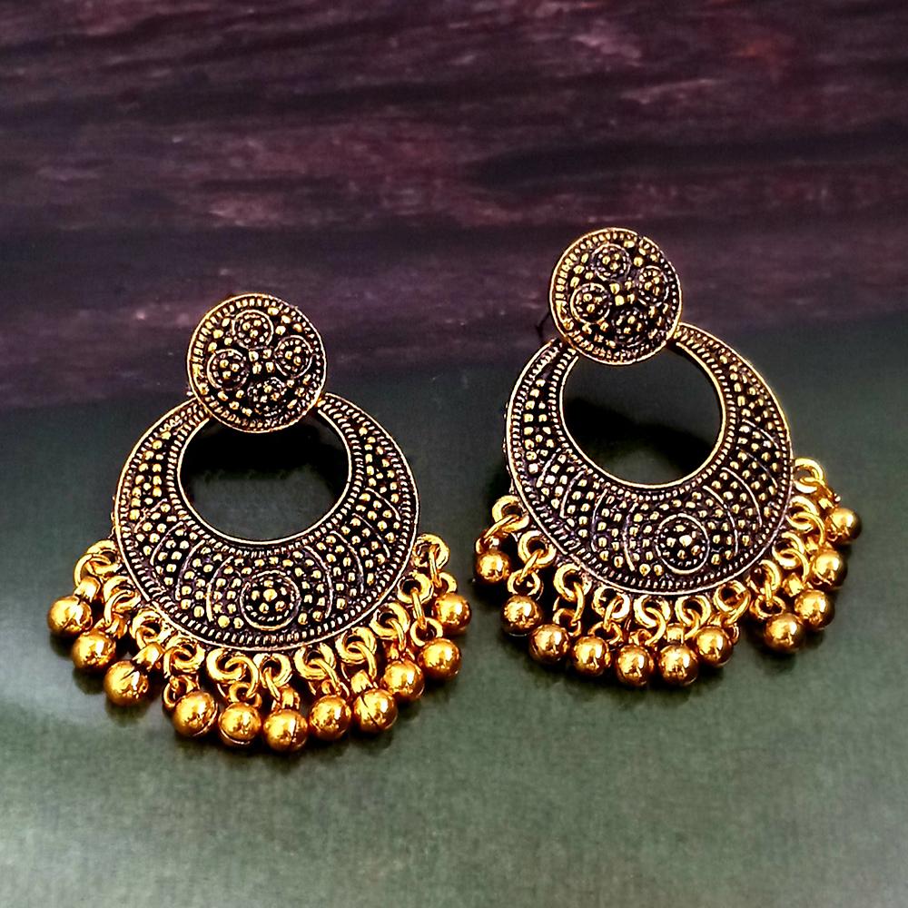 Woma Gold Plated Dangler Earrings - 1318239A