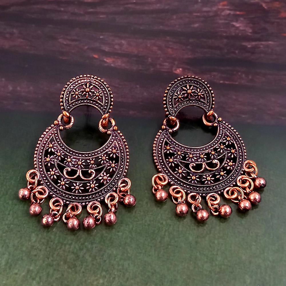 Woma Antiqe Gold Plated Dangler Earrings - 1318242B