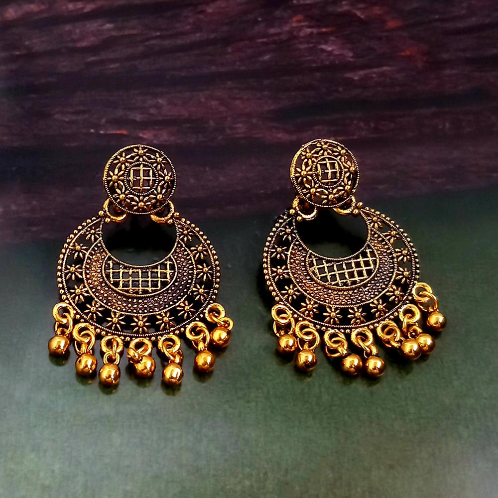 Woma Gold Plated Dangler Earrings - 1318244A