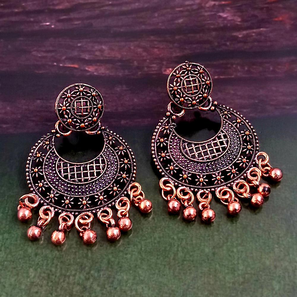 Woma Antiqe Gold Plated Dangler Earrings - 1318244B