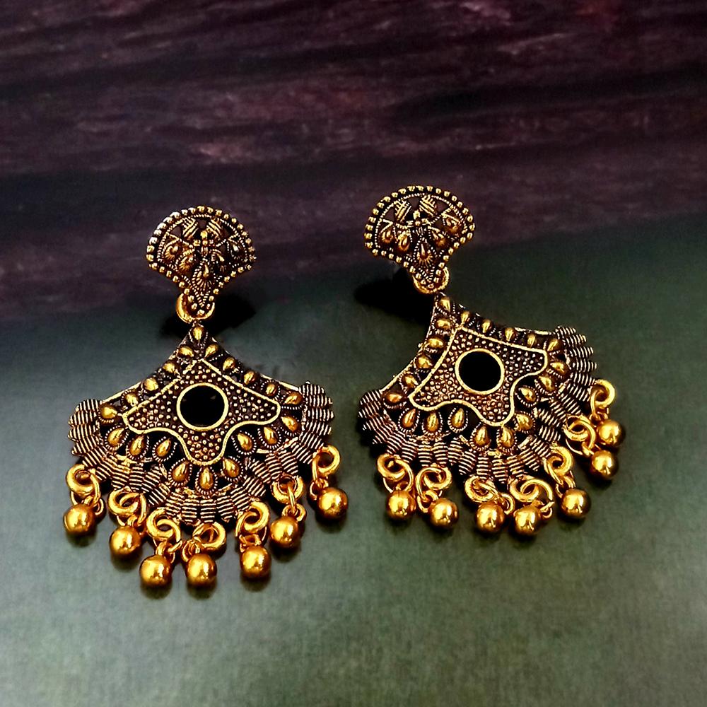 Woma Gold Plated Dangler Earrings - 1318246A