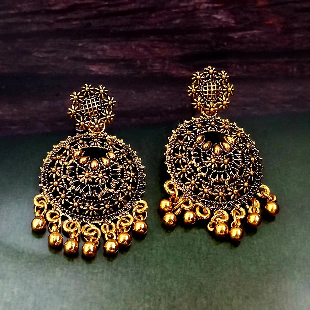 Woma Gold Plated Dangler Earrings - 1318247A