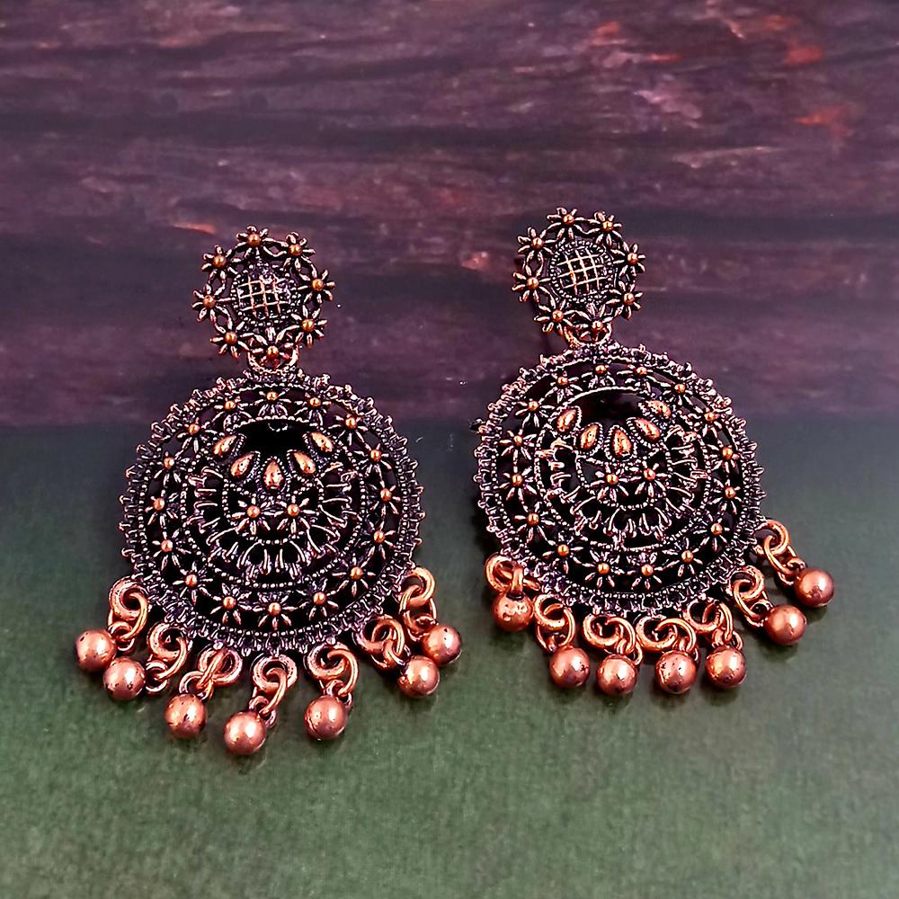 Woma Antiqe Gold Plated Dangler Earrings - 1318247B