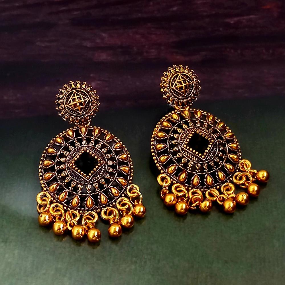 Woma Gold Plated Dangler Earrings - 1318249A