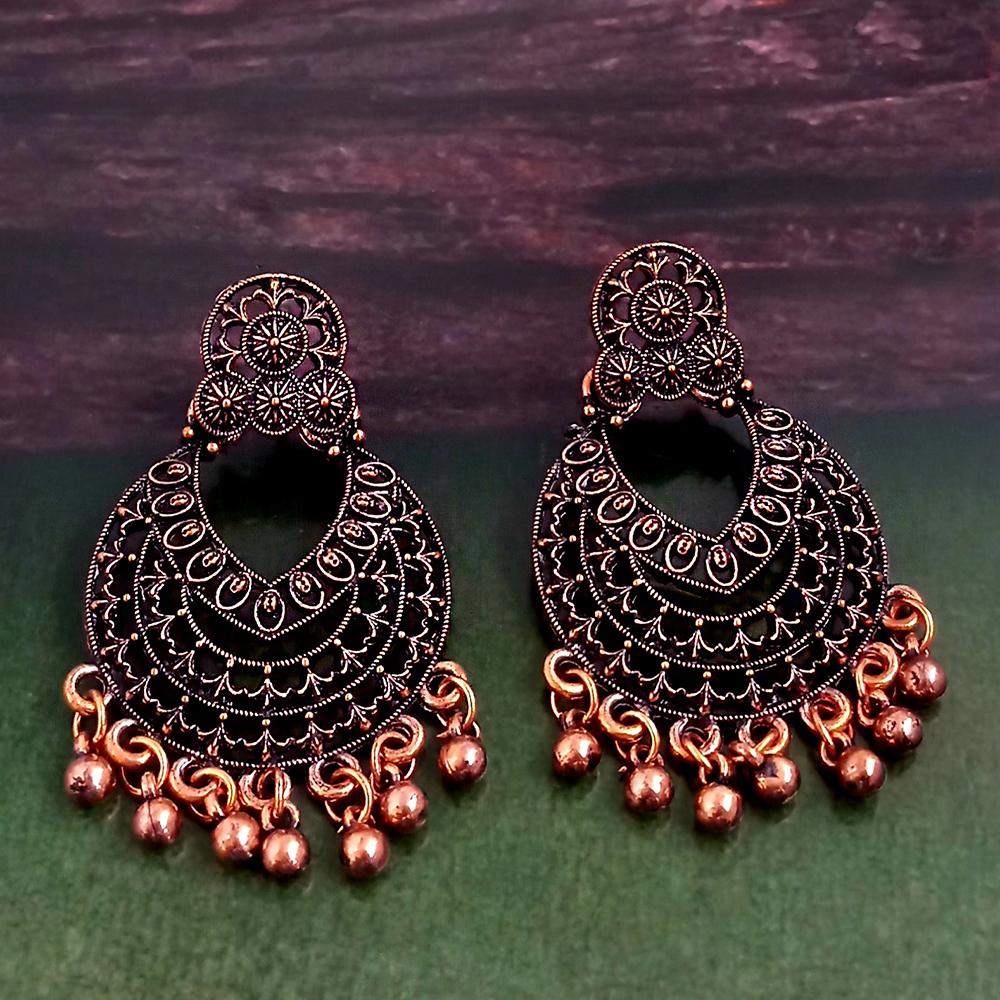 Woma Antiqe Gold Plated Dangler Earrings - 1318250B